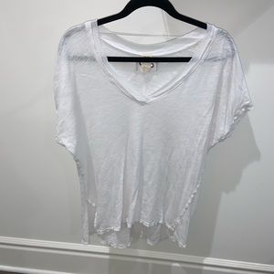 White V-Neck